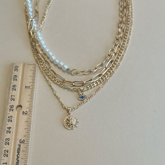 Boho evil eye necklace N1097 - Picture 4 of 4